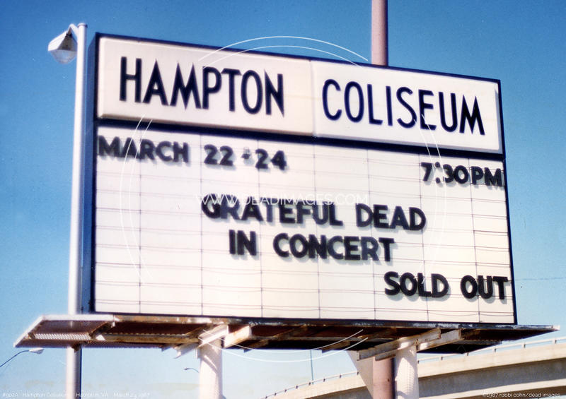 Hampton Coliseum Marquee - March 22, 1985